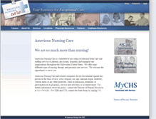 Tablet Screenshot of americannursingcare.com